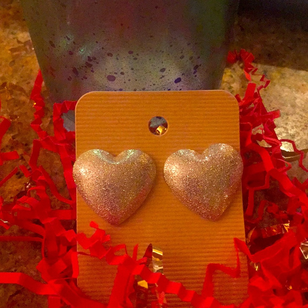 Royal Deluxe Silver Heart Earrings